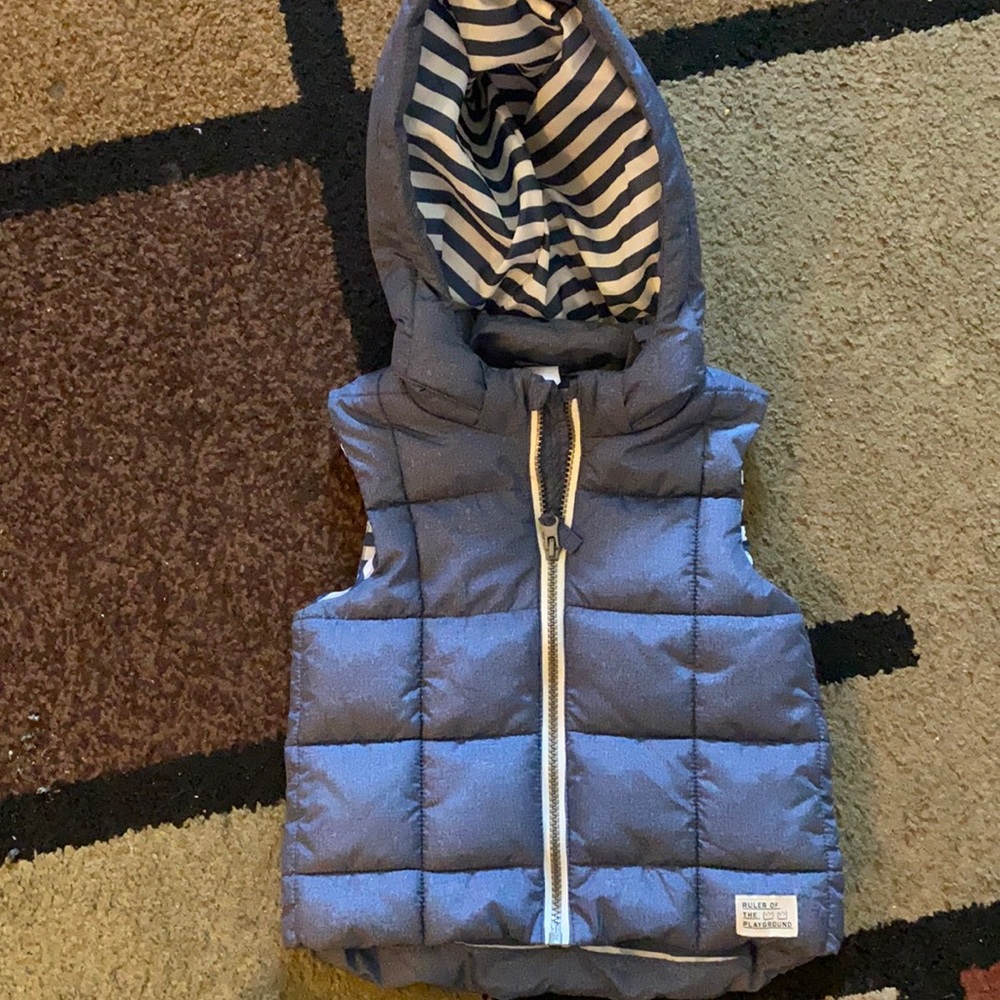 Blue puff vest